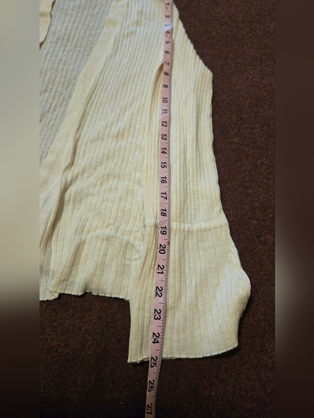 LC Conrad Ivory Open Front Cardigan Bell Sleeve With Bow XL Ribbed - Picture 7 of 8